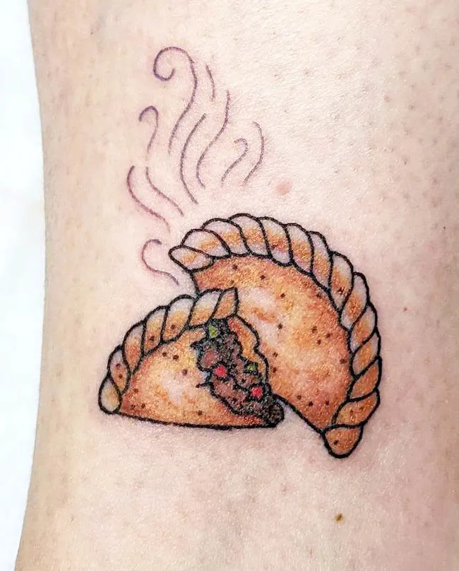 Empanadas tattoo by @catherine_alice