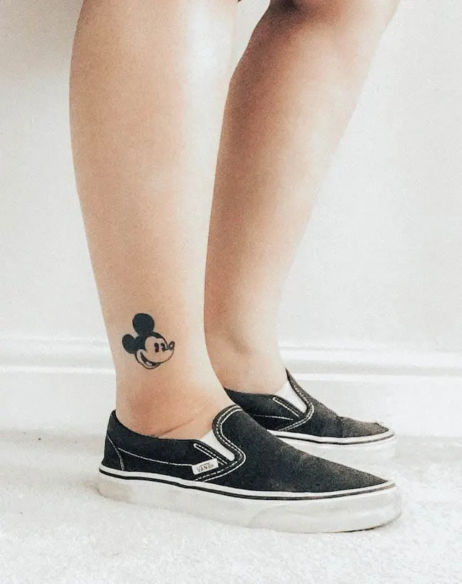 Little Tattoos — Dotwork style double exposure Mickey Mouse tattoo...