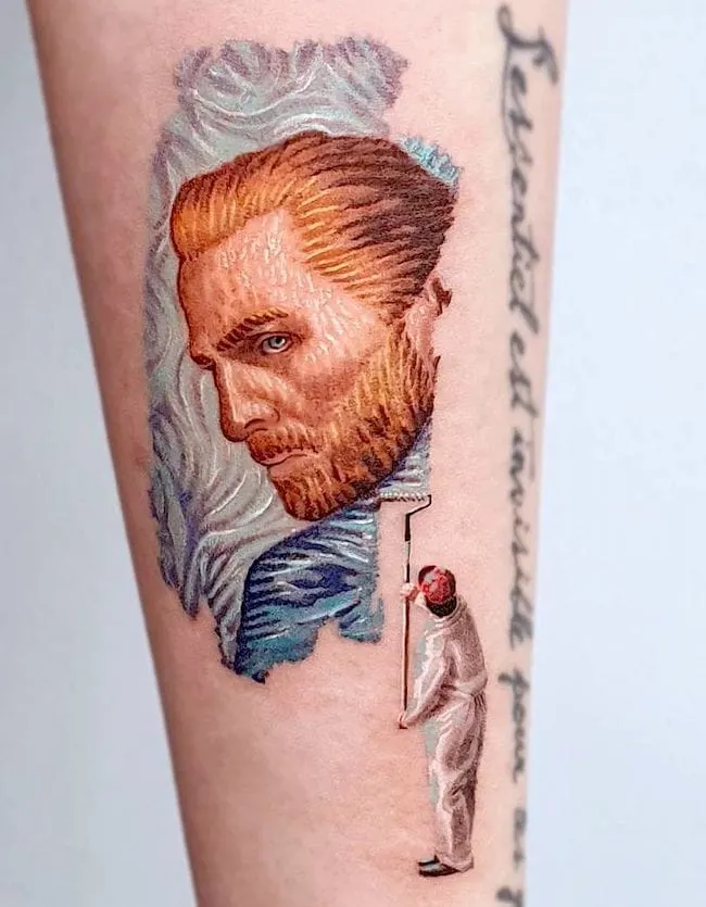 A Van Gogh tattoo by @jiro_painter
