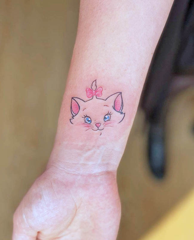 Marie From Disney Aristocats Tattoo Disney Ink Cat Marie Cute Tattoo ...