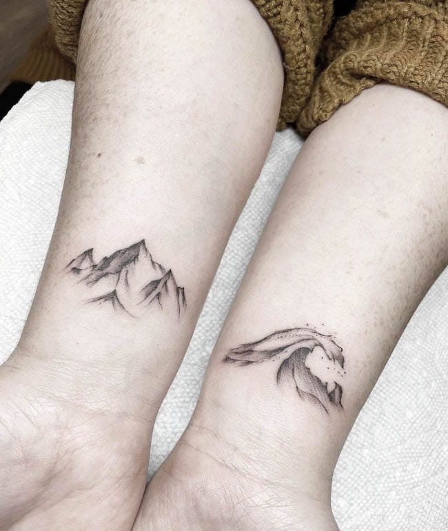 Mom and son matching flower tattoos by tattooist picsola  Tattoogridnet