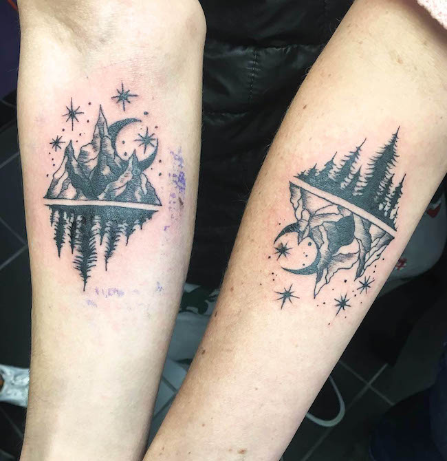 30 Matching Tattoos That Are As Clever As They Are Creative  Bored Panda