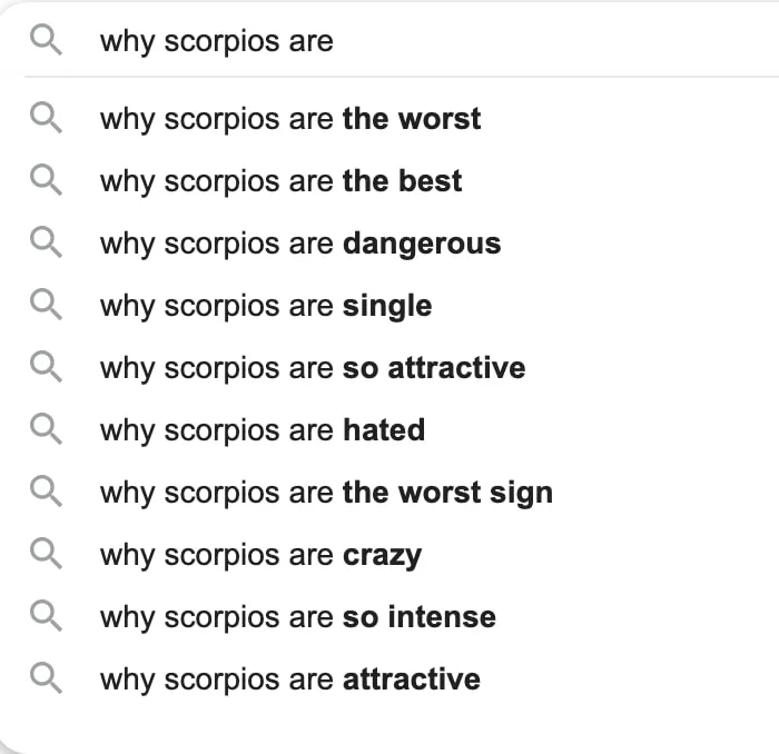 Toxic traits of Scorpio