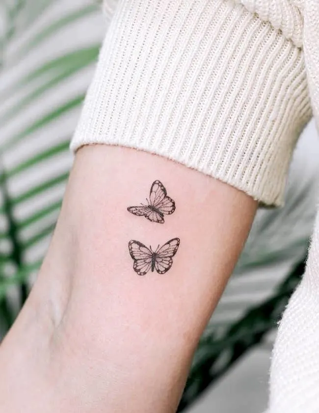 A butterfly tattoo by @kyla_rose_tattoo