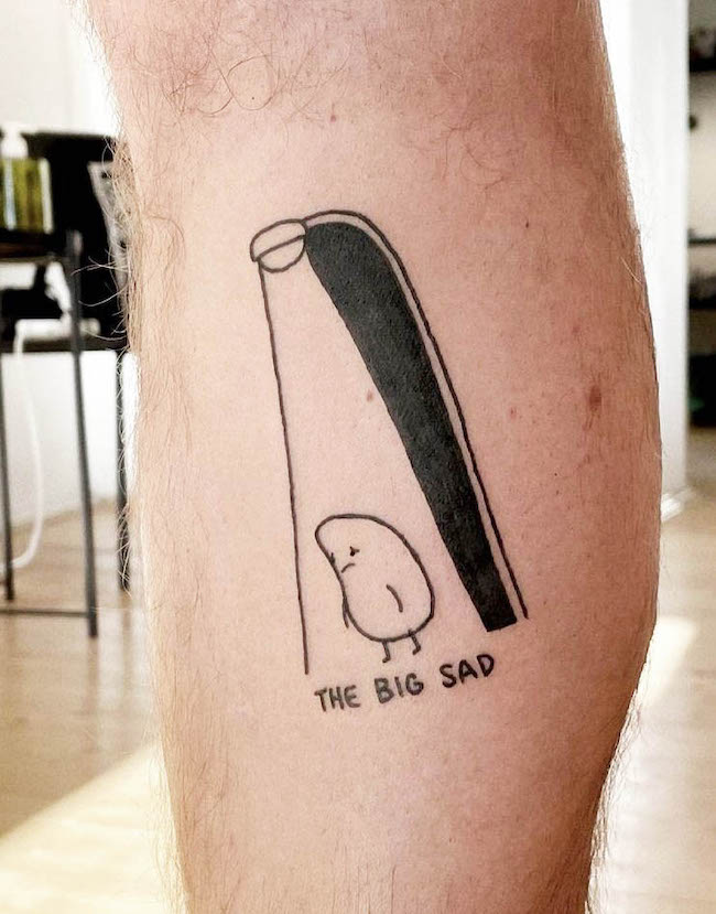 A tattoo that understands how it is to be lonely by @kazisvet