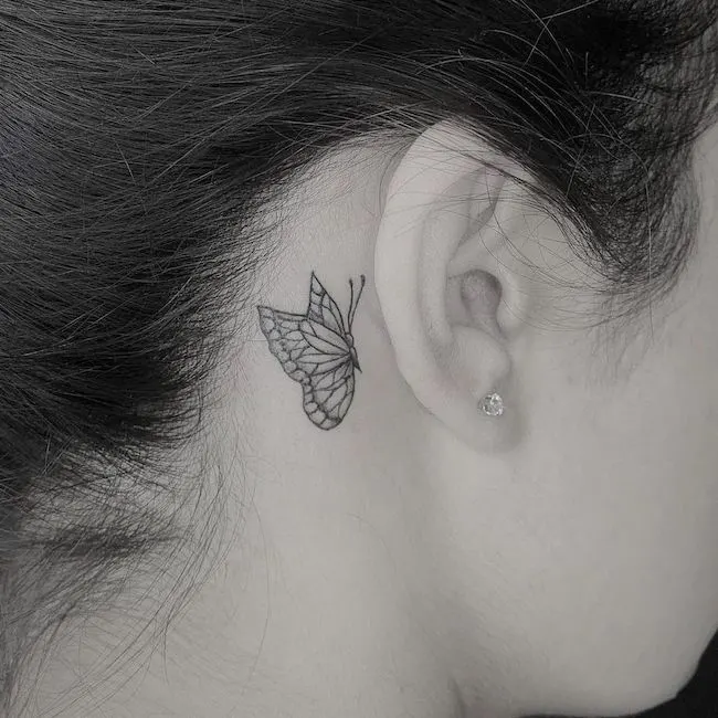 30 Charming Behind the Ear tattoos for Ladies in 2020  Tiny Tattoo Inc