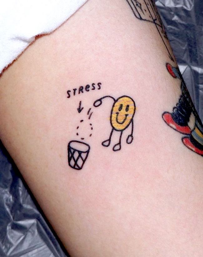 A tattoo to throw away your stress by @tattoo_q