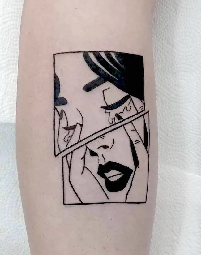 Crybaby comic tattoo by @ramonatattoo