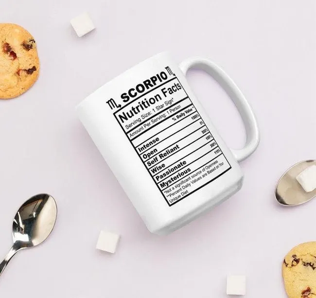 Basic Scorpio facts mug