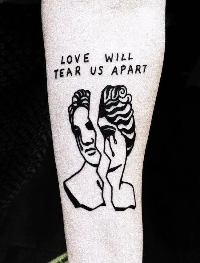 Hurt by love tattoo by @demondance