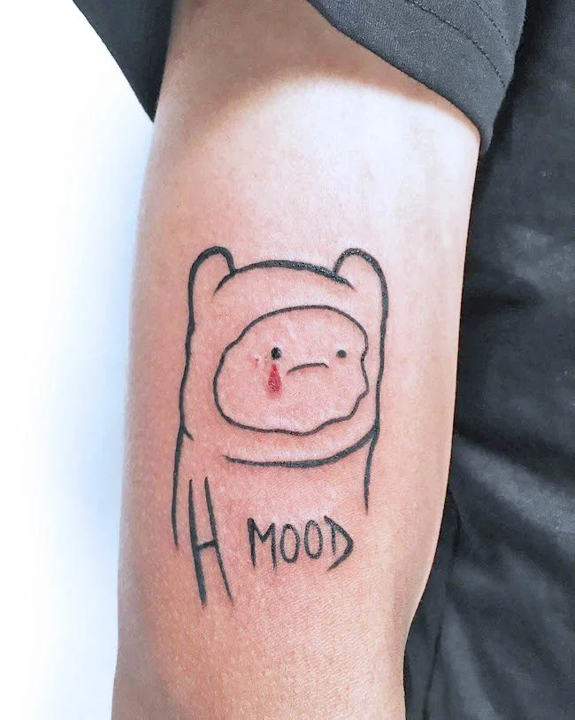 Moody tattoo by @nano.ink
