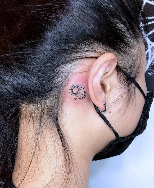 20 Ear Tattoos and Designs for 2022  Behind the Ear Tattoo Ideas