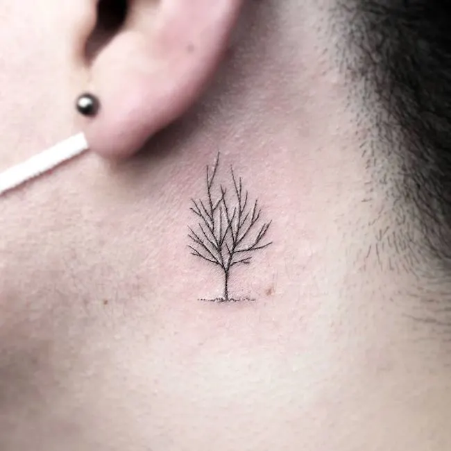Tree of life minimalist tattoo by @tattooist_namoo