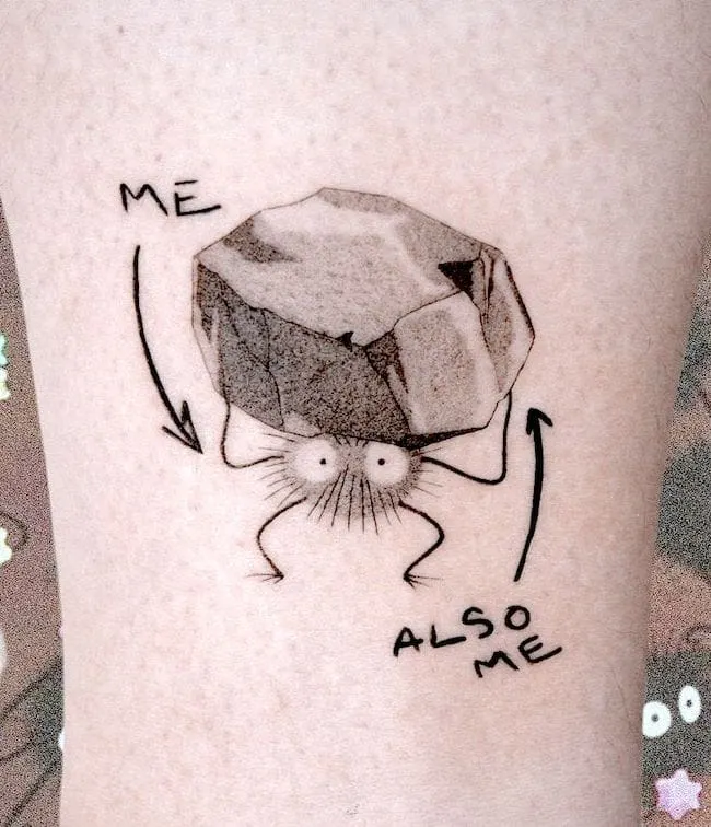 What stress looks like a sad but true tattoo by @eche_ttt