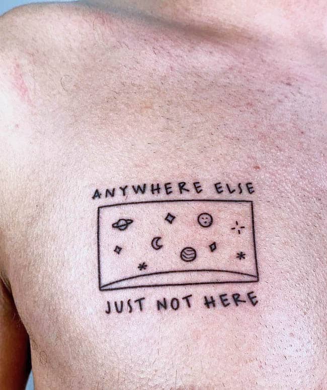 When all you need is to run away a sad tattoo by @nein666_tattoo