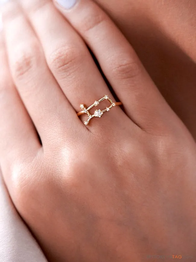 Gemini sign constellation ring_ best gifts for Gemini