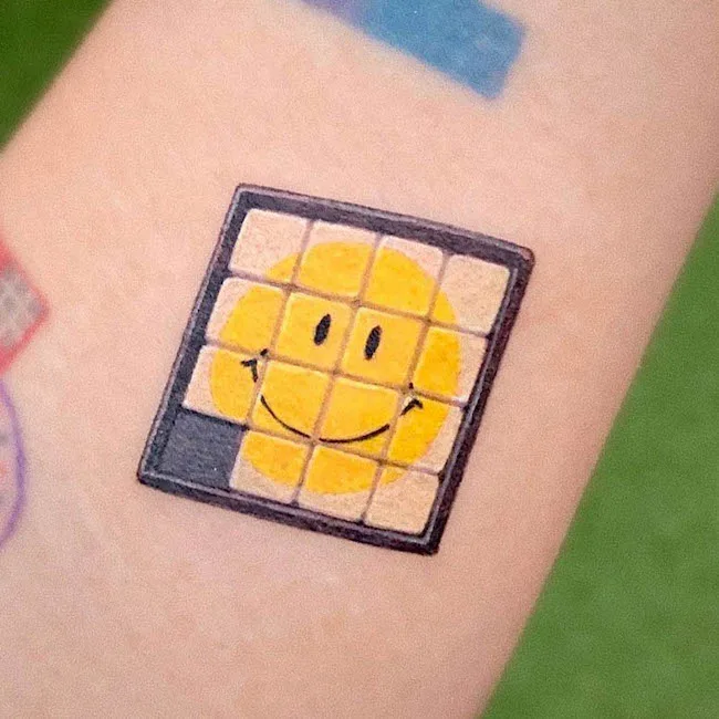 Smiley Face Temporary Tattoo