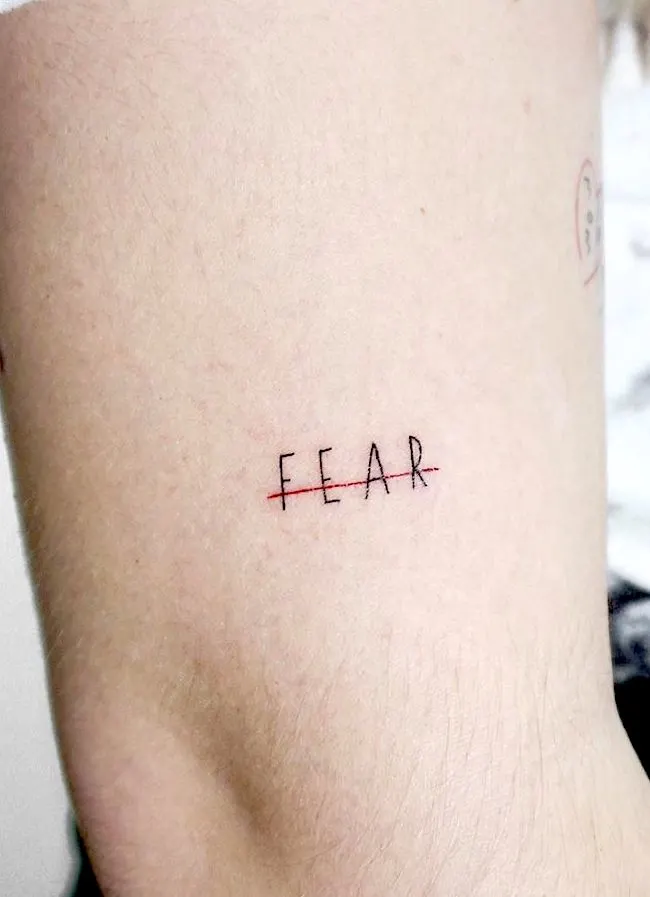 Cancel the fear_one word tattoo by @_thinkdifferent