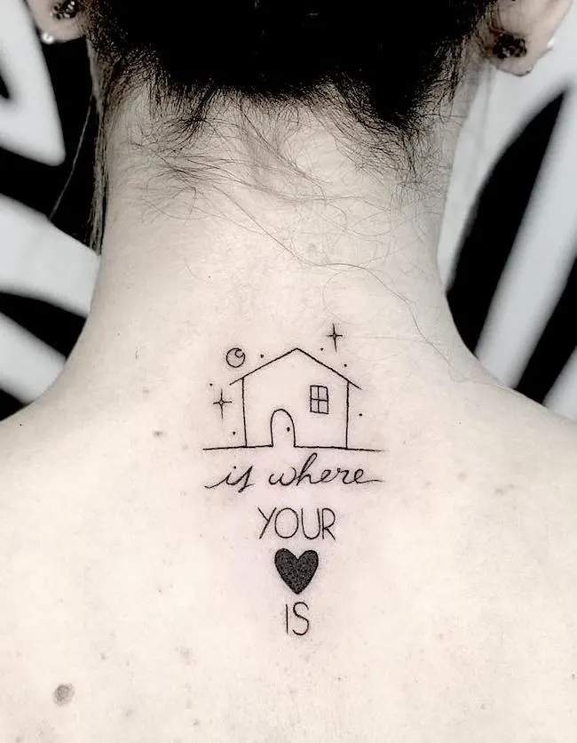 Home is where love is tattoo by @chiara.akamon