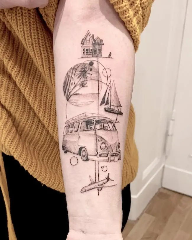 Home is where the journey is at by @cuongle.tattoo