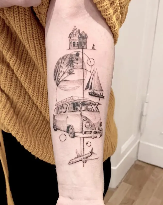 39 Travel Tattoos For Adventurers  Our Mindful Life