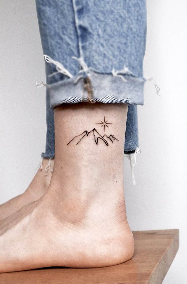 Landscape tattoo for traveler by @janapadar