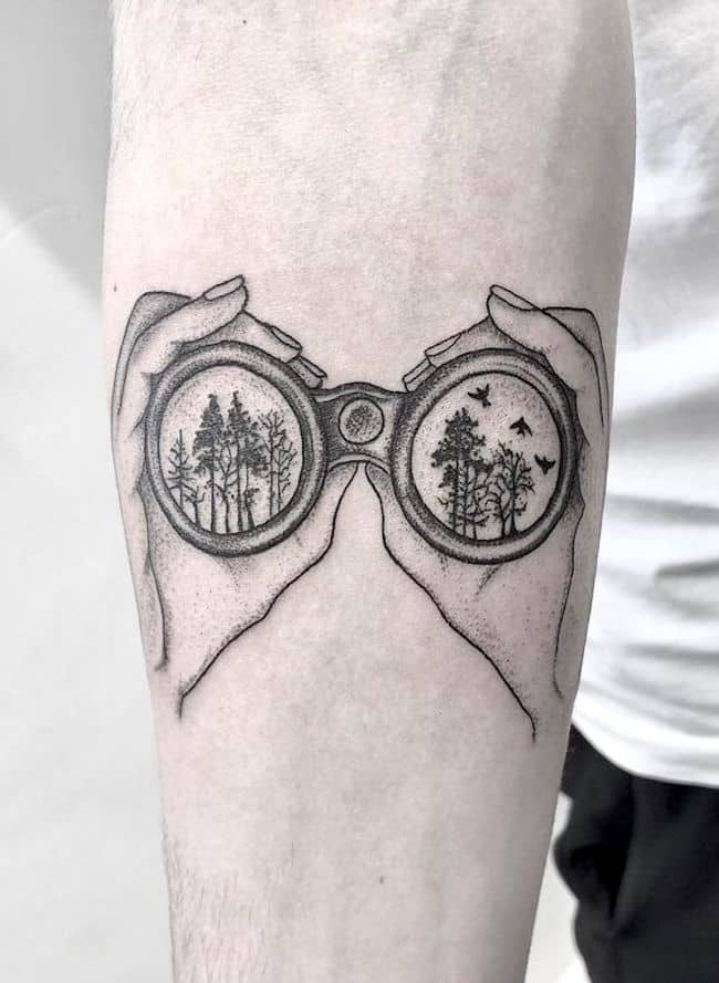 Telescope tattoo by @my_michelle_tattoo