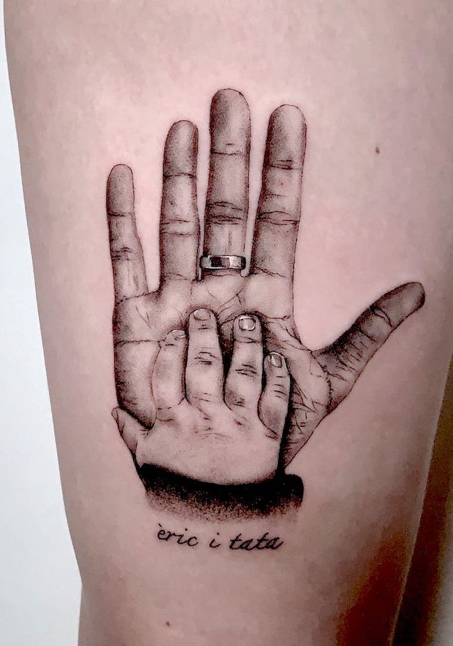 The palms tattoo by @ivanruotolo.ink