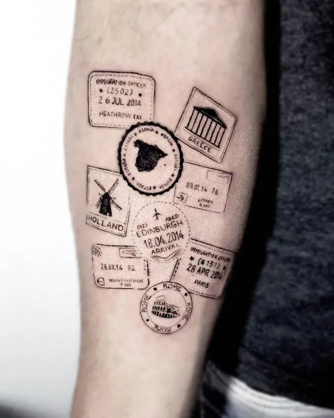 39 Travel Tattoos For Adventurers - Our Mindful Life