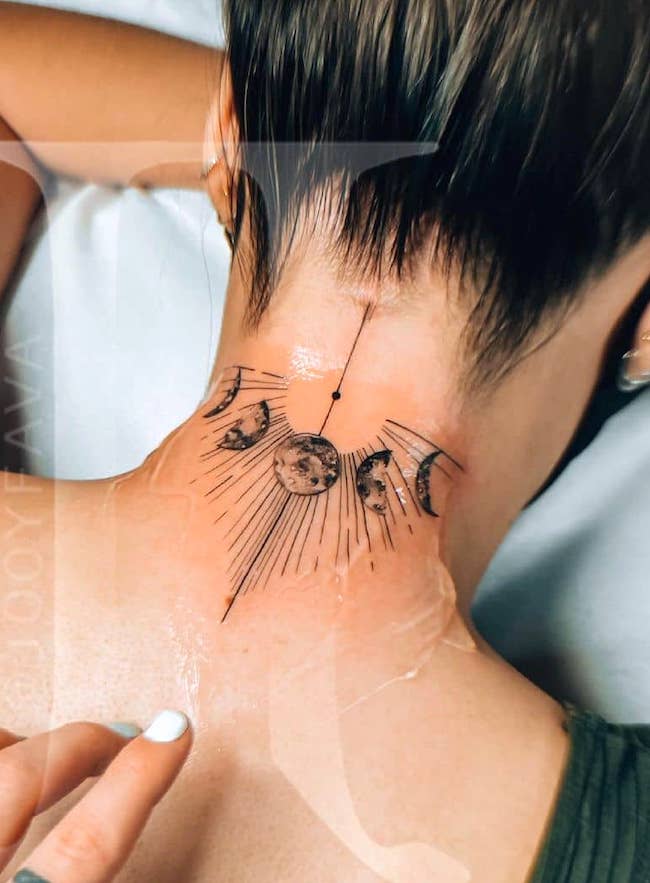 Badass neck tattoo by @jooyfava