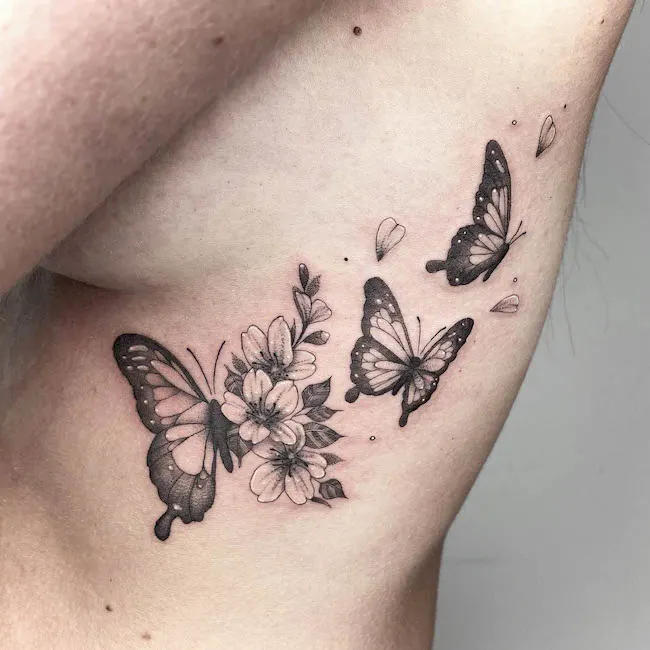 Learn 93 about 3 butterfly tattoo unmissable  indaotaonec