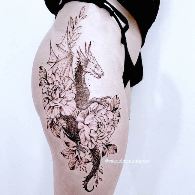 10 Dragon With Flowers Tattoo IdeasCollected By Daily Hind News  Daily  Hind News