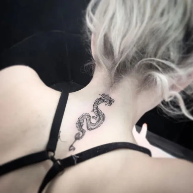 Update 80 female dragon neck tattoo best  thtantai2