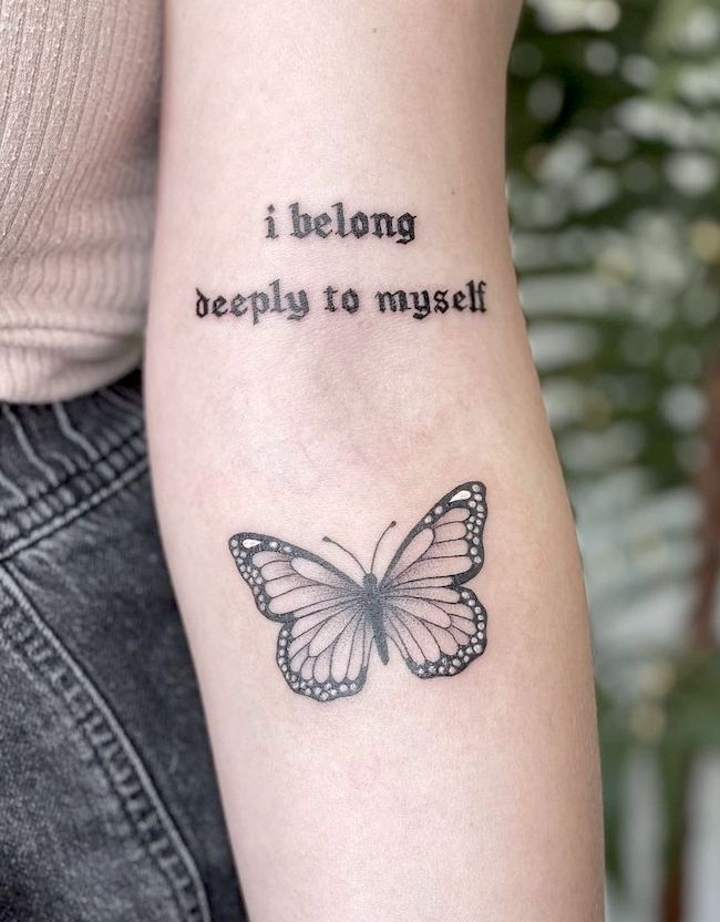 Self love butterfly tattoo by @tayyy_carter