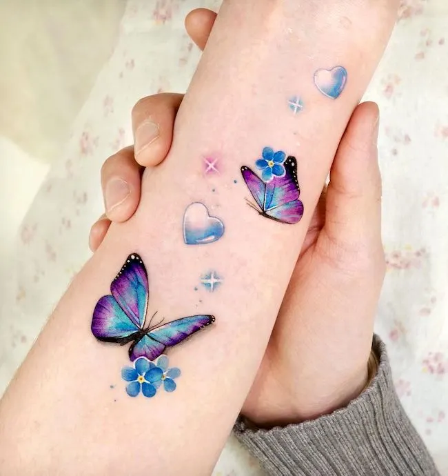 Discover more than 82 small purple butterfly tattoo best - in.eteachers