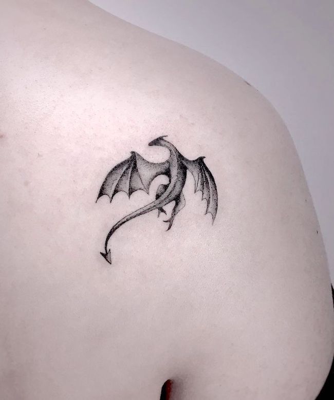 Tiny Dragon On The Left Hip by tatti040  Tattoogridnet