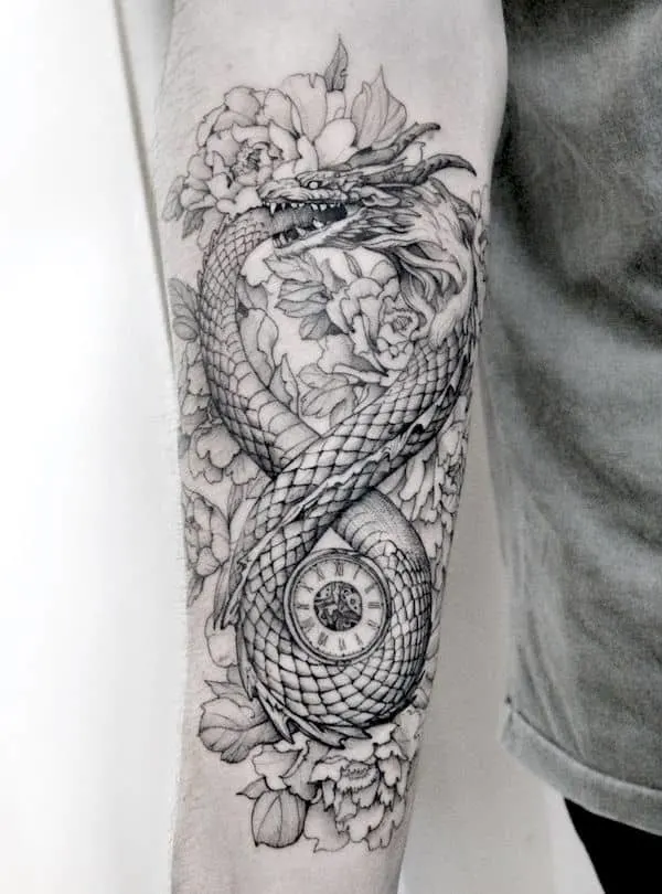 Twin Japanese Dragons Tattoo