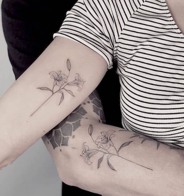 55 Beautiful Lily Flower Tattoo Ideas With Hidden Meaning  Psycho Tats