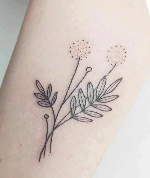 44 Amazing Dandelion Tattoos For 2024!