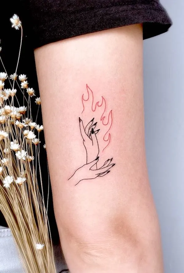 Kyra Bak Tattoo she has fire in her soul and grace in her