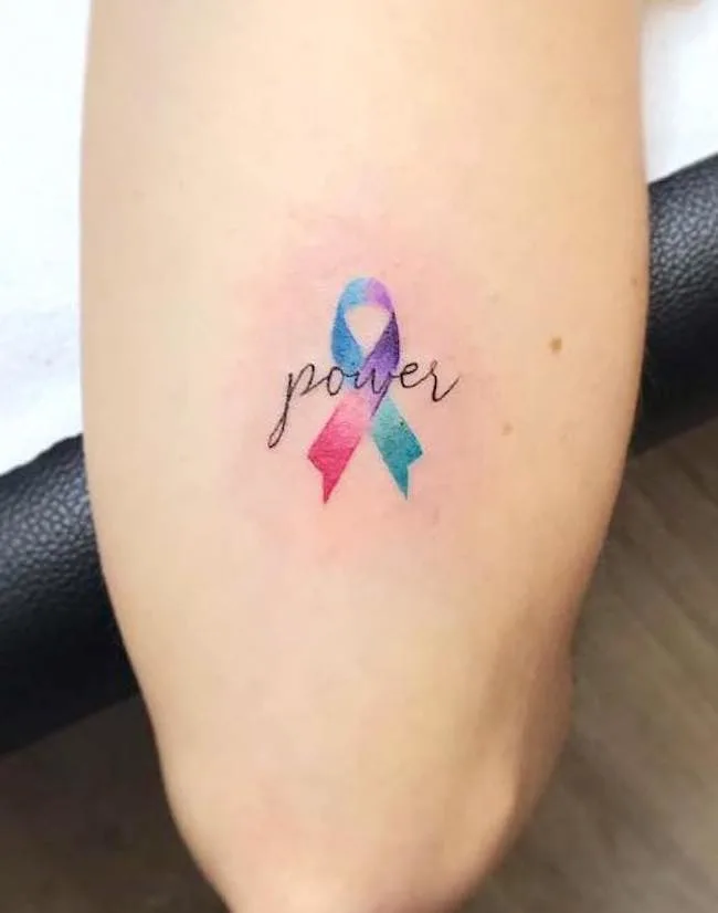 85 Beautiful Cancer Ribbon Tattoos And Their Meaning  AuthorityTattoo