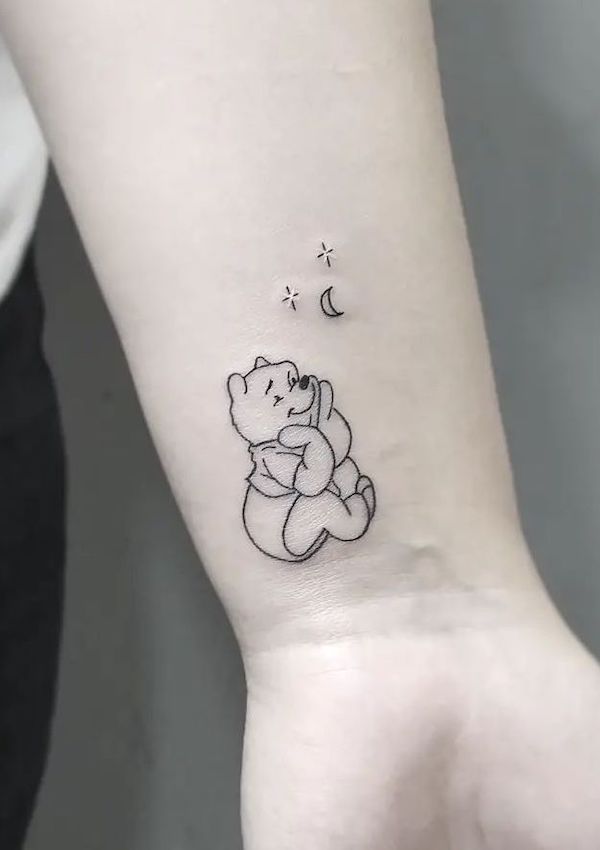 Pooh  Piglet tattoo Had this done just on Friday What do yall think   rWinniethepooh