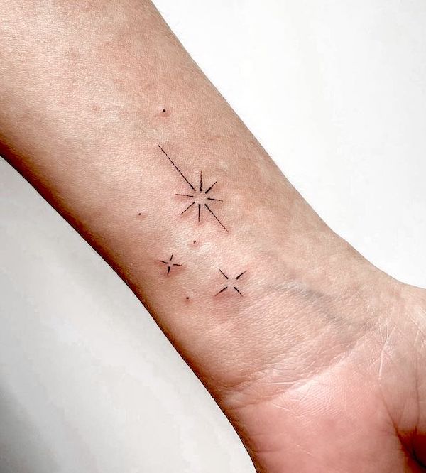 Discreet star tattoo on the wrist by @nomalexx_tattoo