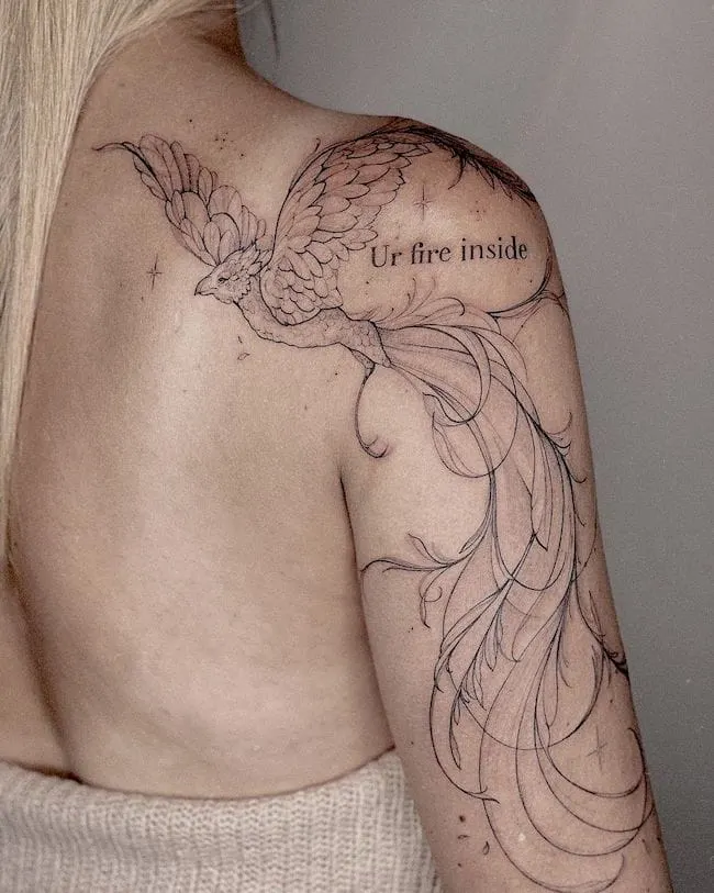 Phoenix tattoo by @aksinya.tattoo