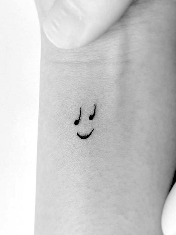 Small music tattoo on the wrist by @playground_tat2