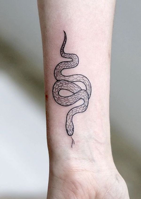 small snake tattoo on wrist snakeTikTok Search