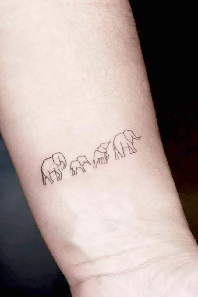 Lucky Elephant Temporary Tattoo (Set of 3) – Small Tattoos