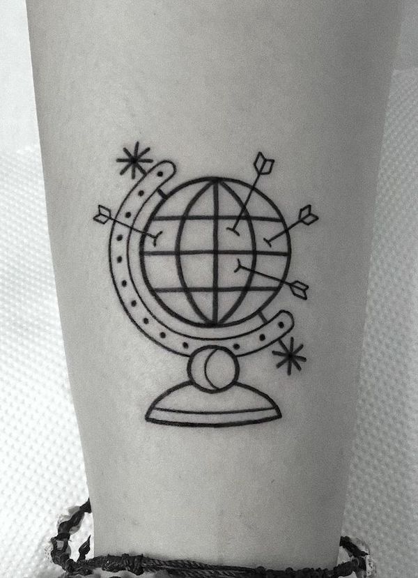 Tattoo uploaded by irina mw  Globe  globe travelling world  planet  Tattoodo