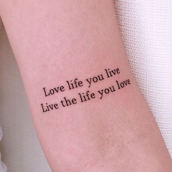 Love life you live by @tattooer_jina