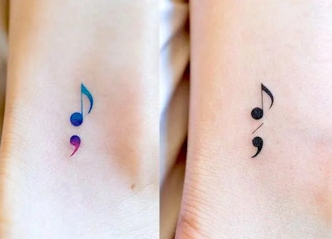 semicolon tattoo ideas  Google Search  Semicolon tattoo Word tattoos  Literary tattoos